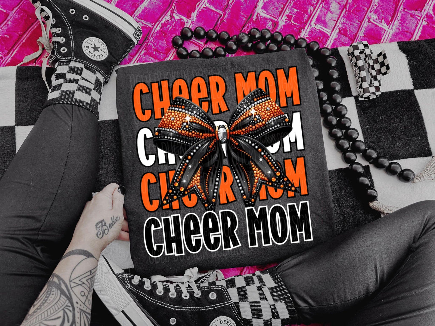 Cheer Mom Orange DTF Transfer