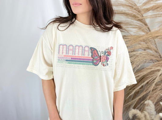 Mama Pastel Butterfly DTF Transfer