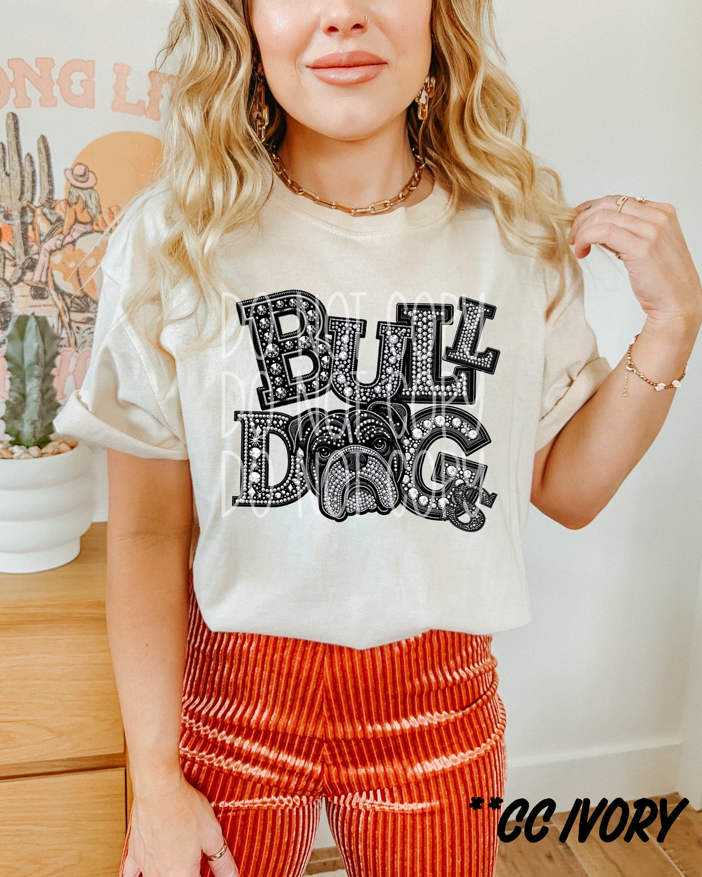 Bulldogs Faux Bling DTF Transfer