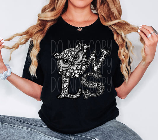 Owls Faux Bling DTF Transfer