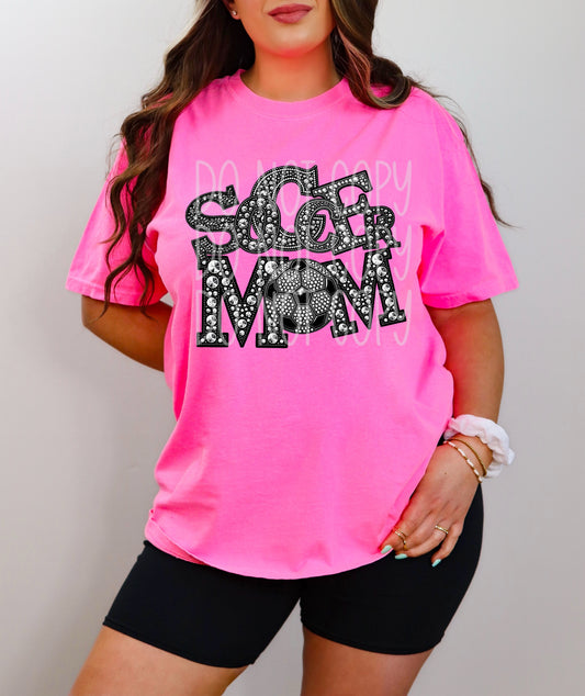 Soccer Mom Faux Bling DTF Transfer