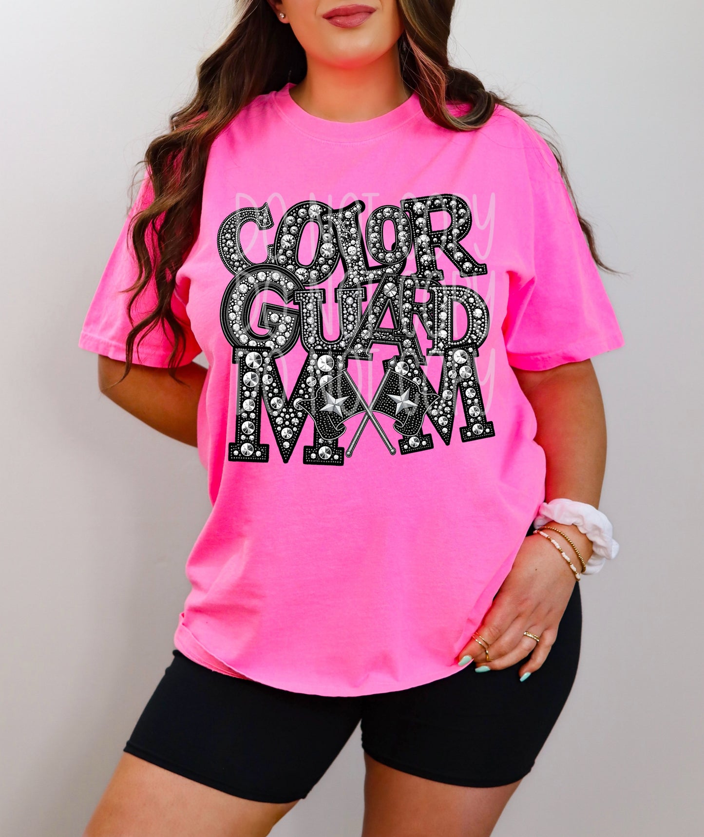 Color guard Mom Faux Bling DTF Transfer