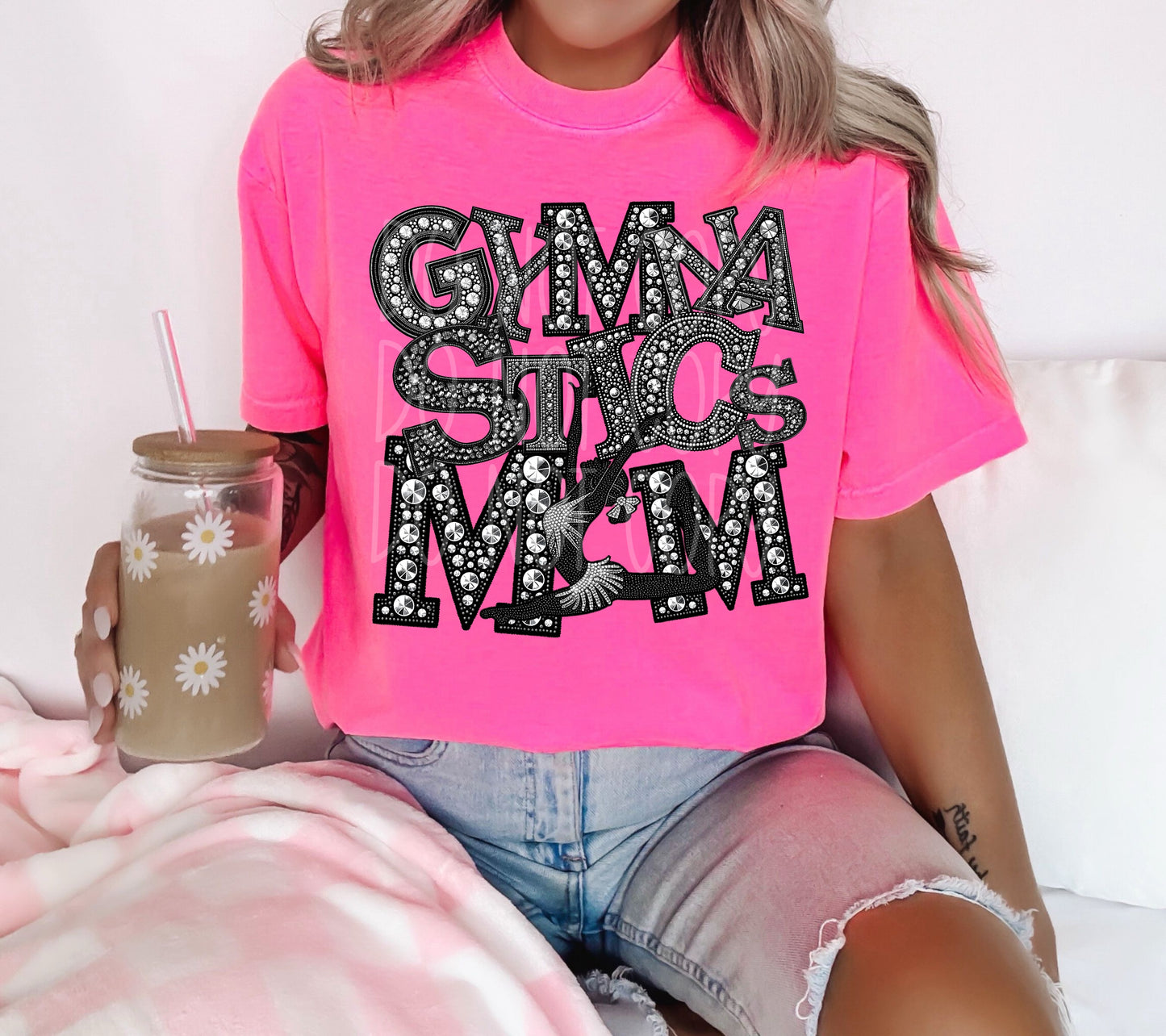 Gymnastics Mom Faux Bling DTF Transfer