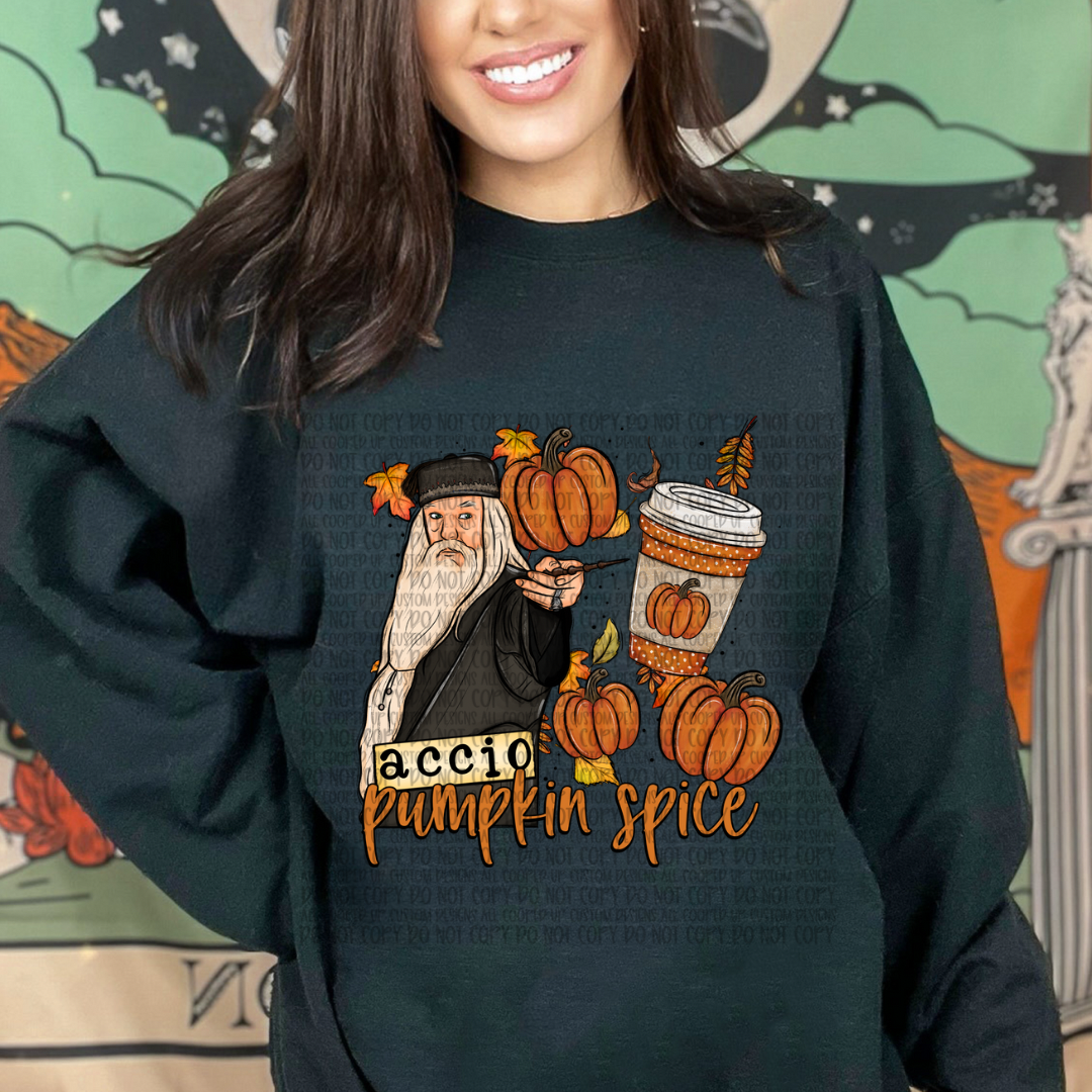 Accio Pumpkin Spice DTF Transfer