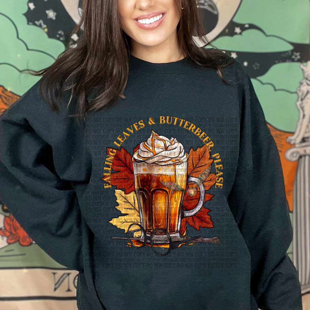 Falling Leaves & Butterbeer Please DTF Transfer