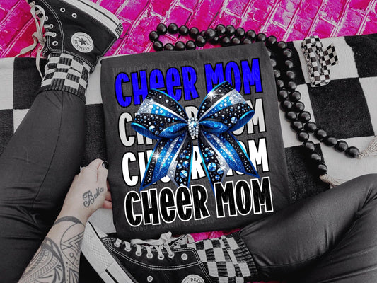 Cheer Mom Royal Blue DTF Transfer