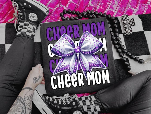 Cheer Mom Purple DTF Transfer