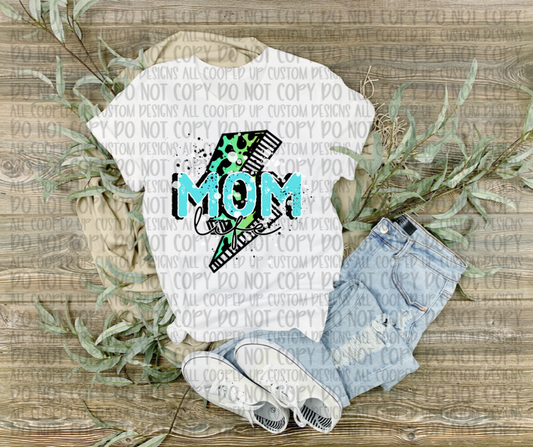 Mom Life Turquoise DTF Transfer